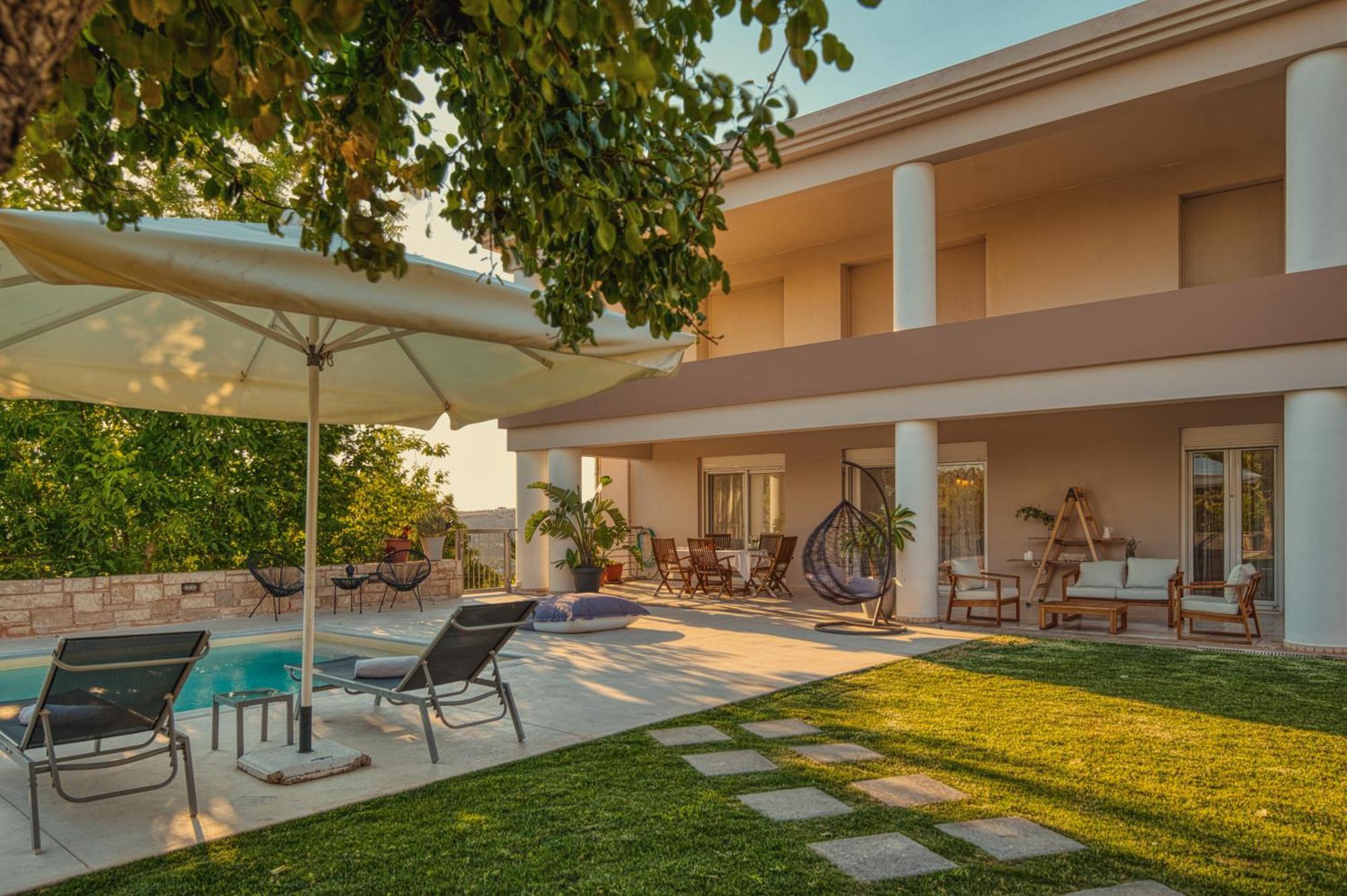 Blue Sky Villa In Crete Epano Vathia Exteriér fotografie